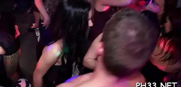  Gangbang wild patty at night club